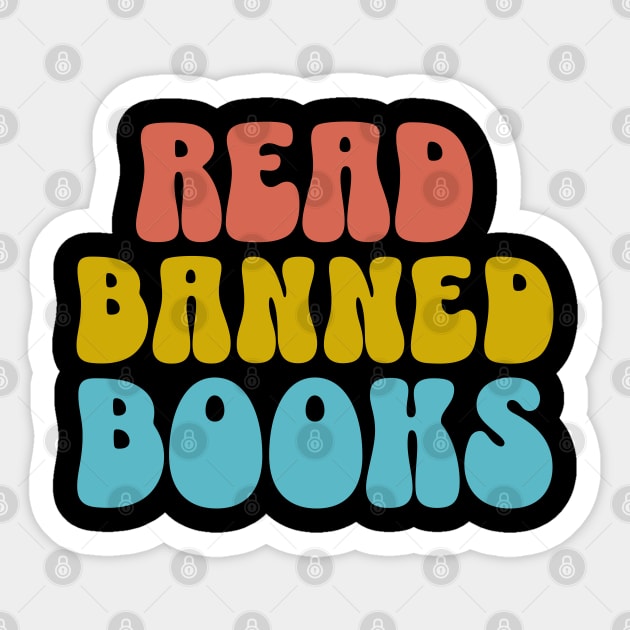 Read Banned Books LGBTQ Pride Anti Racism Sticker by PUFFYP